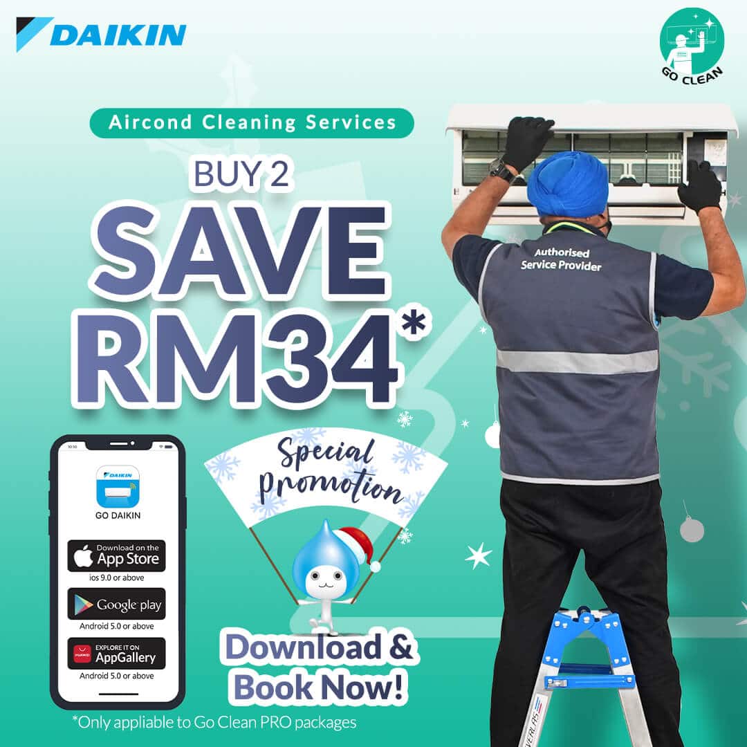 GO CLEAN Special Promotion: BUY 2 SAVE RM34* | Daikin Malaysia