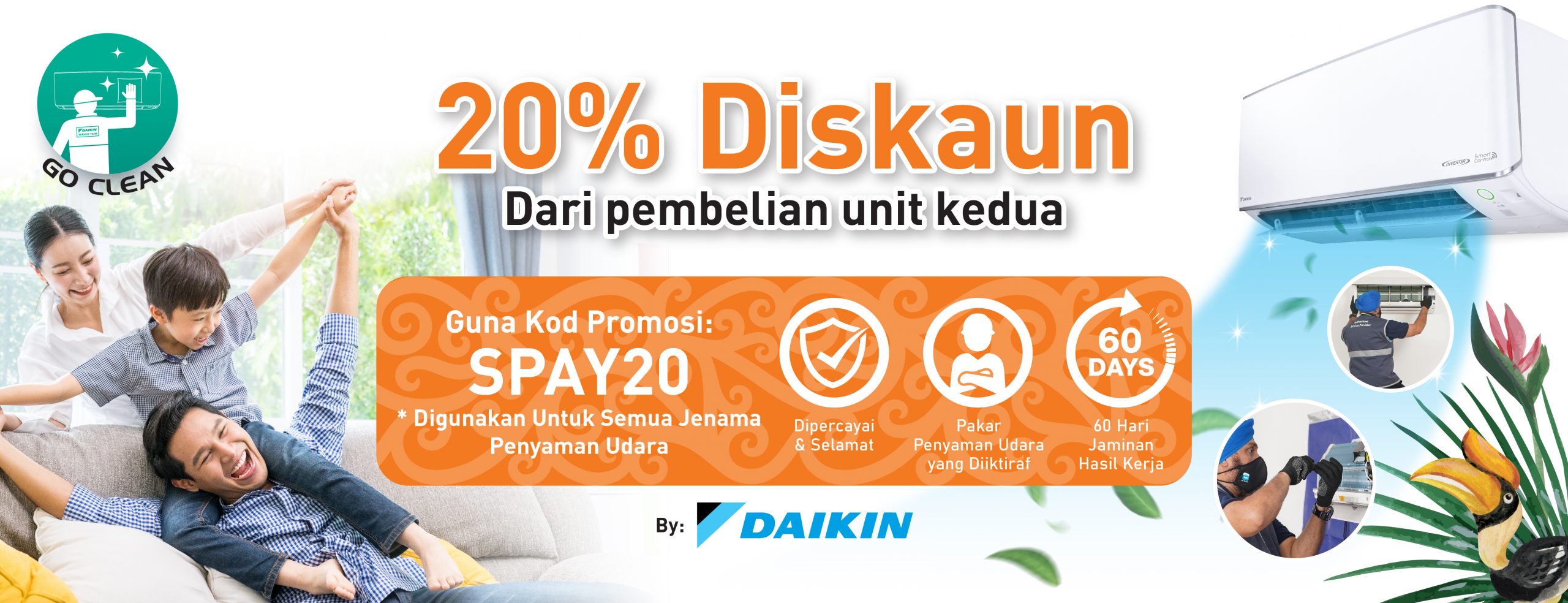 SPAY20 Enjoy 20% OFF from 2nd unit order | Daikin Malaysia