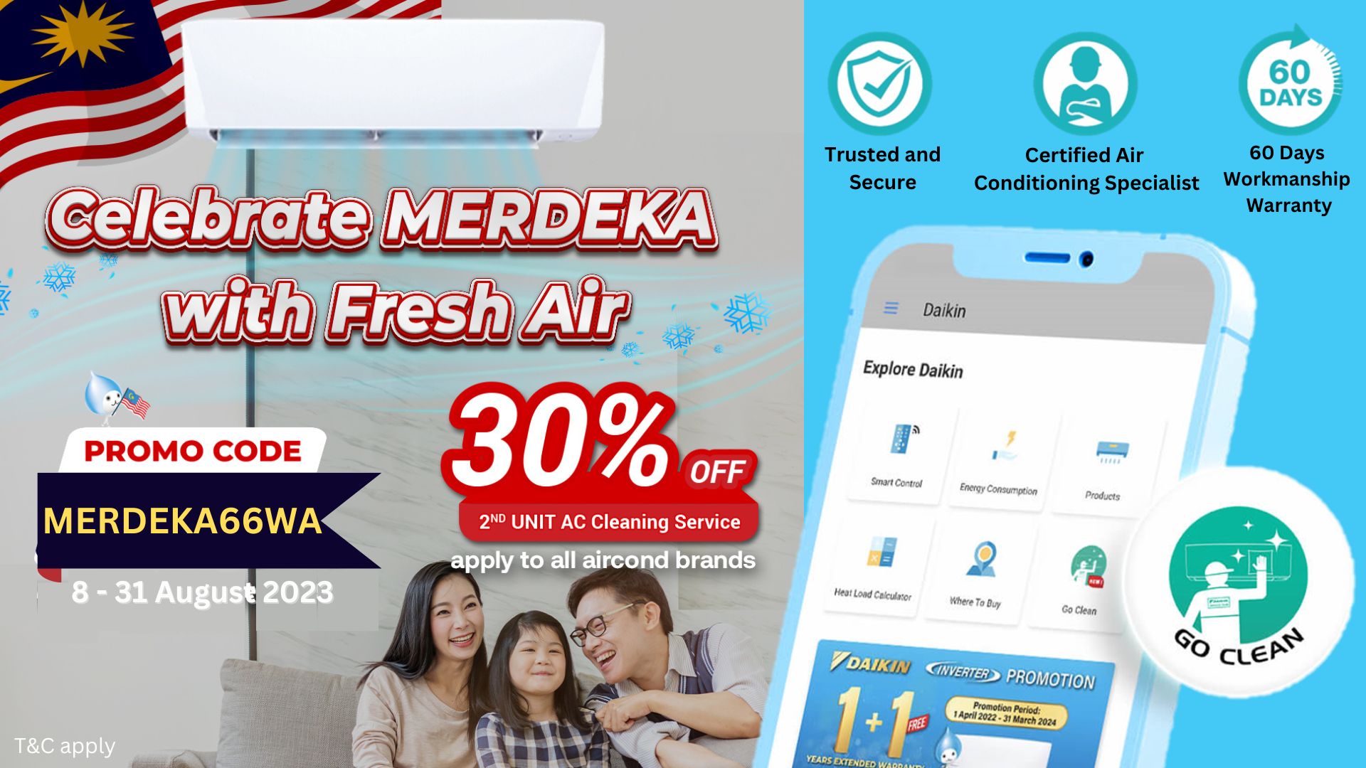 MERDEKA66WA Get 30% Off 2nd Unit For Every 2 Units | Daikin Malaysia