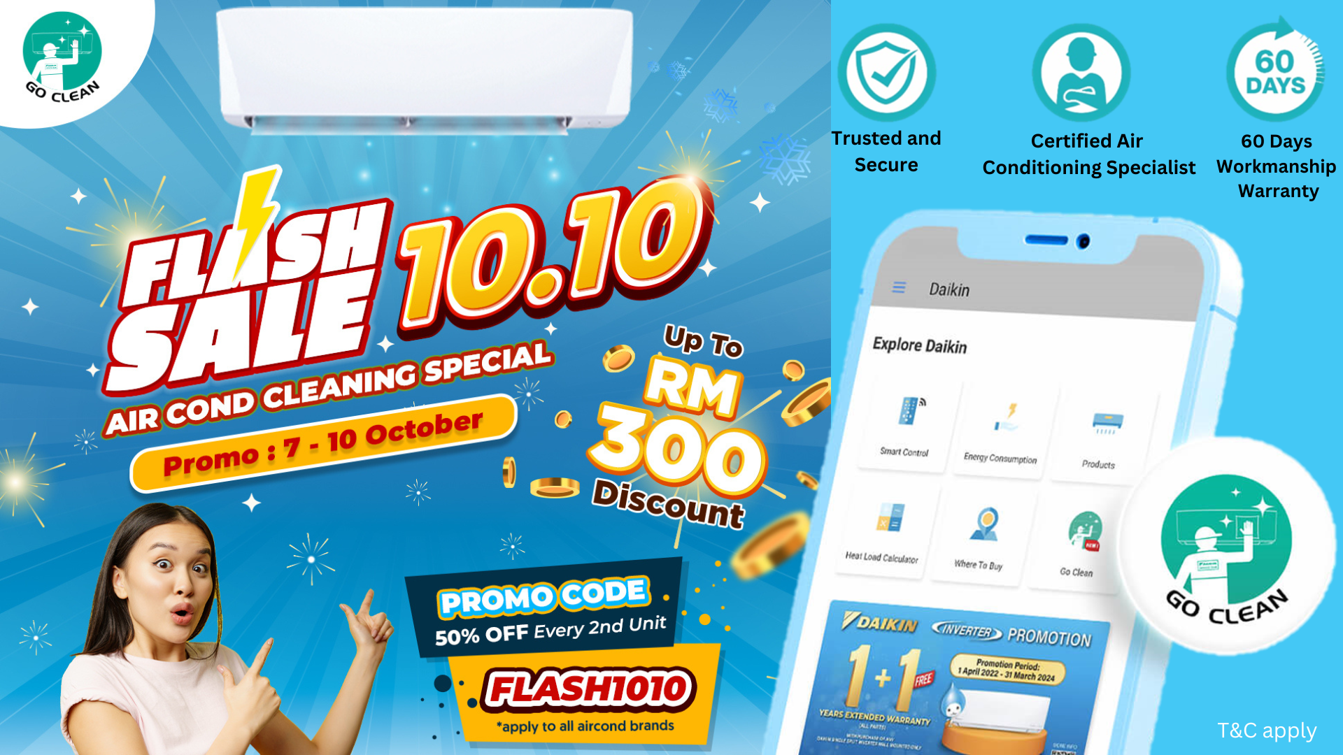 FLASH1010 Get 50% Off 2nd Unit For Every 2 Units | Daikin Malaysia