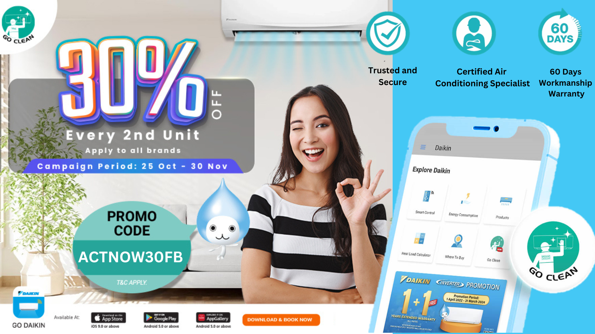 ACTNOW30FB Get 30% Off 2nd Unit For Every 2 Units | Daikin Malaysia