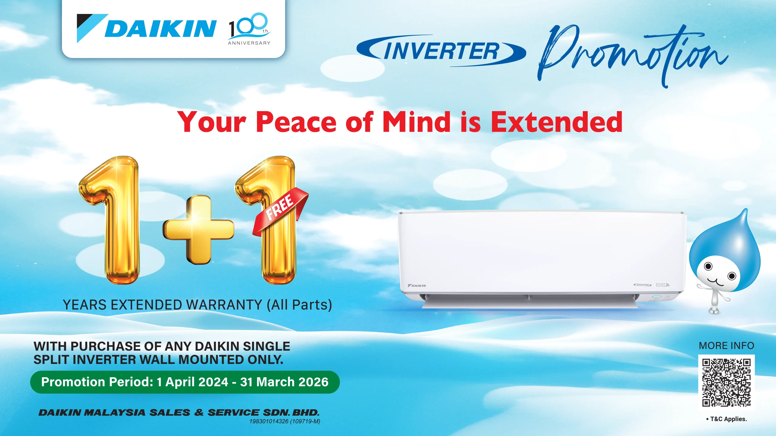 1 Year Extended Warranty Inverter Promotion 2024 | Daikin Malaysia