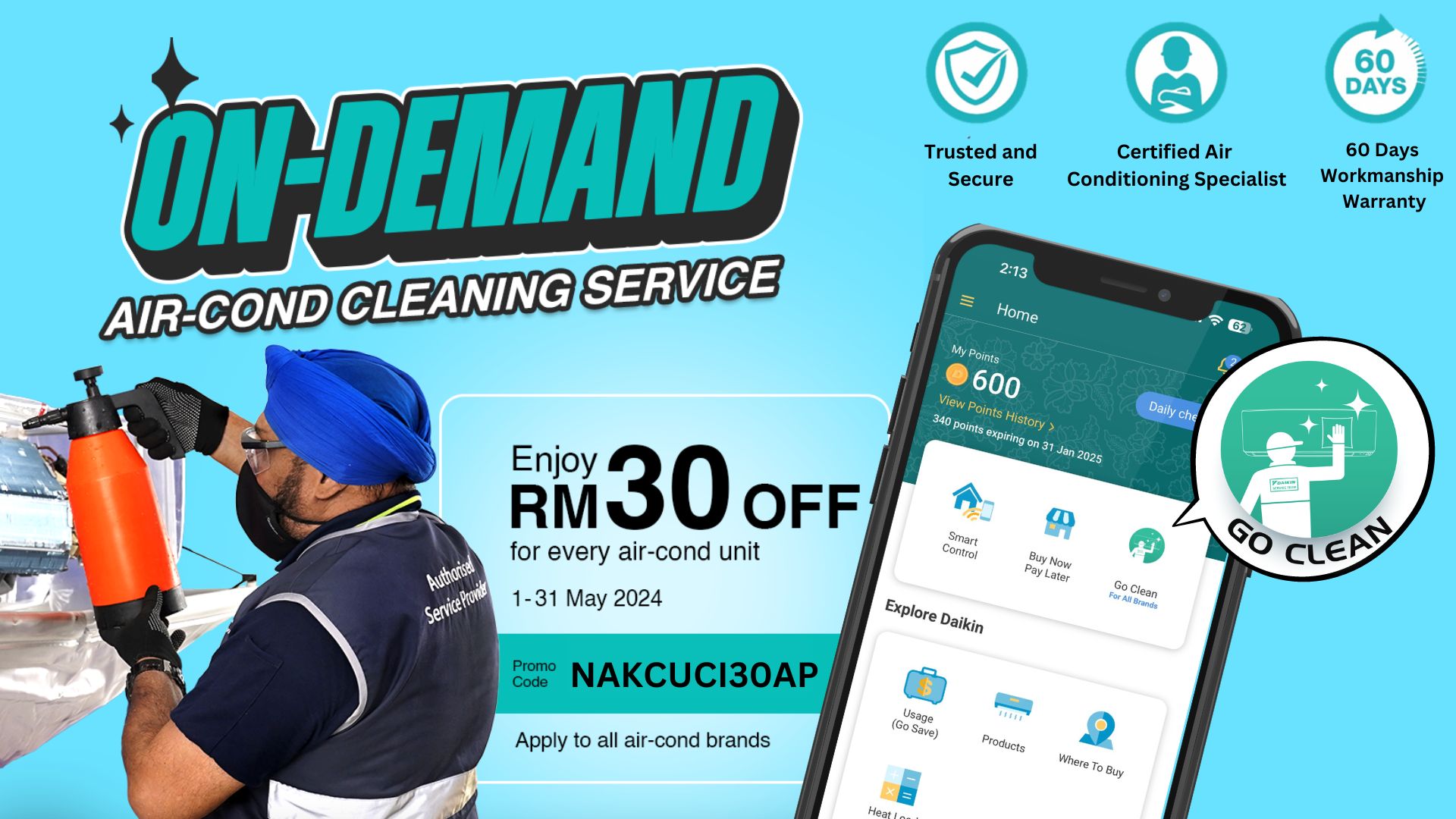 NAKCUCI30AP Get RM30 Off For Every Unit | Daikin Malaysia