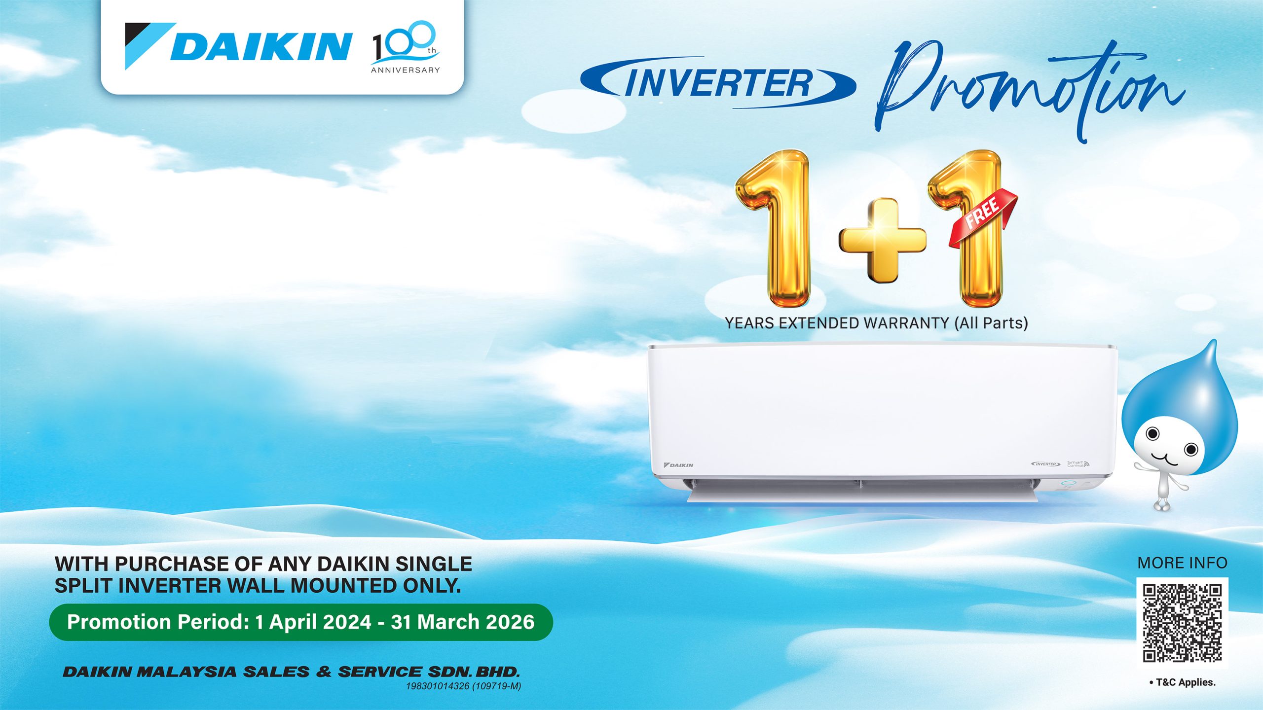 1 +1 Years Extended Warranty is Back! | Daikin Malaysia