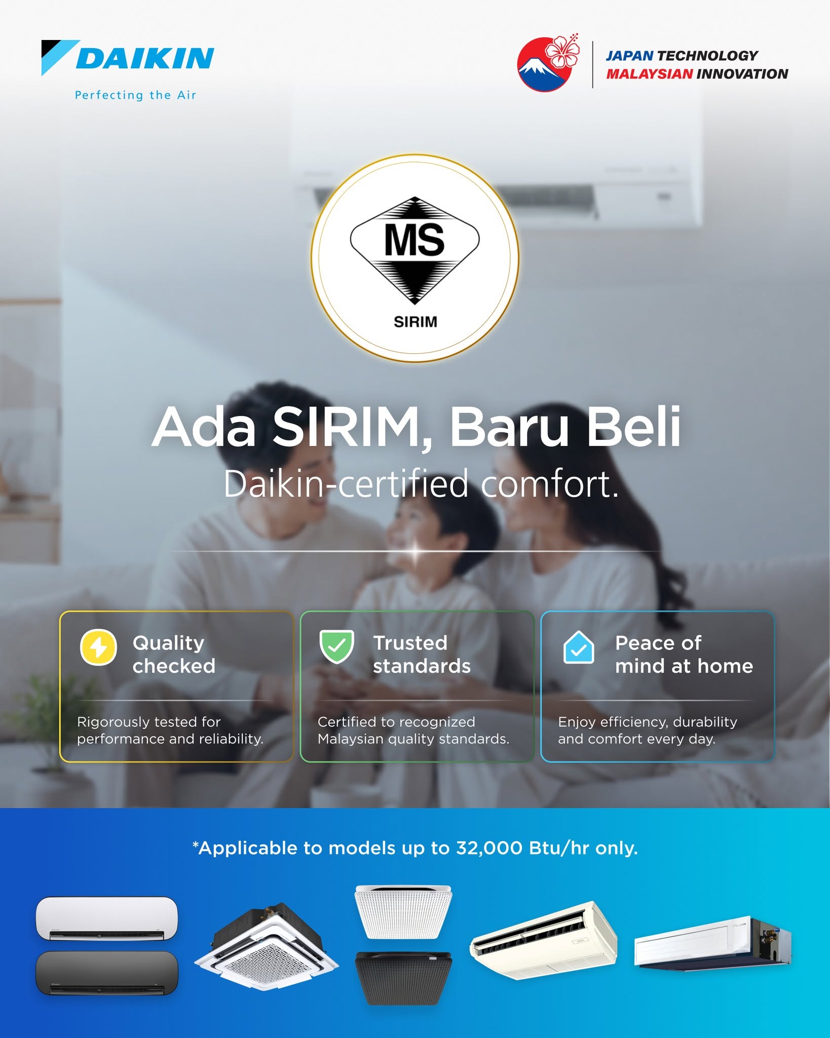 DAIKIN Ada SIRIM, Baru Beli