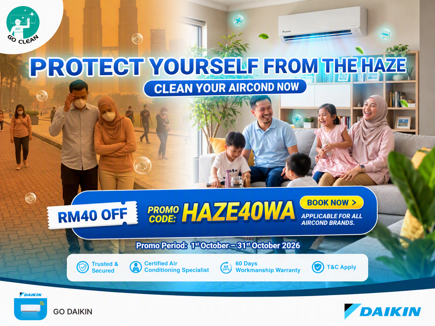 Haze Season Is Here. Give Your Aircond a Fresh Start with HAZE40WA | Daikin Malaysia