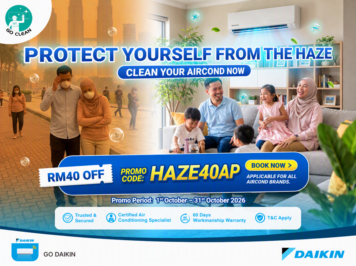 Haze Season Is Here. Give Your Aircond a Fresh Start with HAZE40AP | Daikin Malaysia